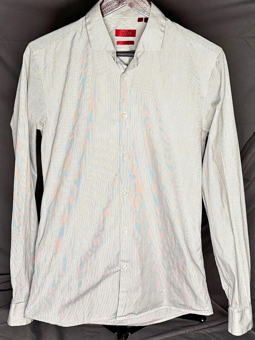 HUGO Hugo Boss "Easton" Slim Fit Pinstripe Button-Down Dress Shirt 15. 34/35